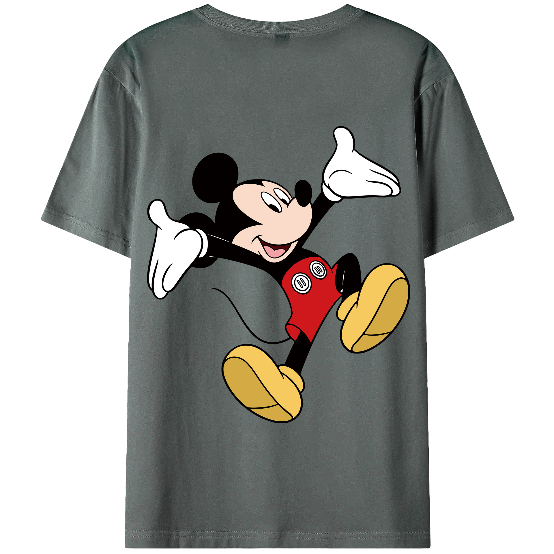 （画像用） ミッキーマウス Mickey Mouse 綿100％半袖Tシャツ（背面プリント）